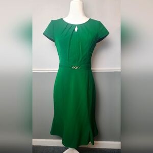 Vibrant emerald green dress